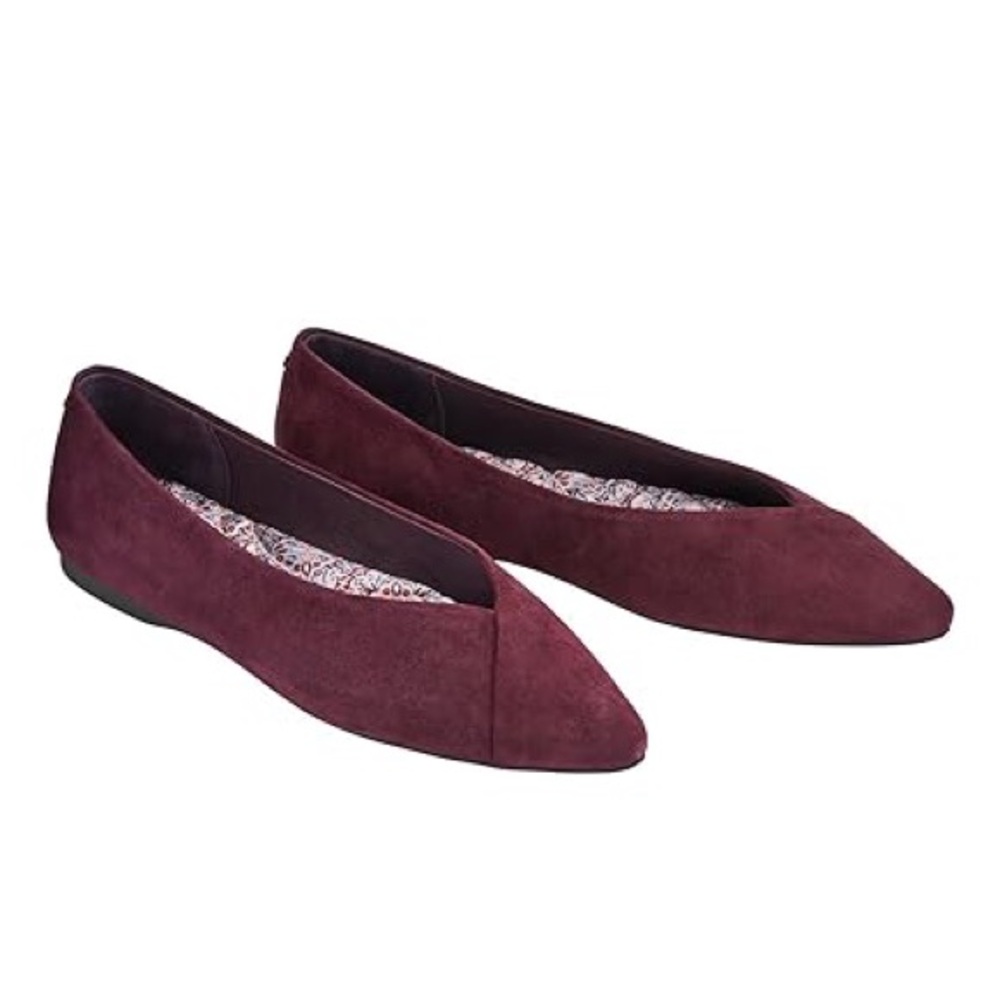 New Birdies Goldfinch Flats Mulberry Suede